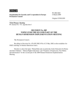 Permanent Council Decision No. 885