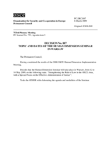 Permanent Council Decision No. 887