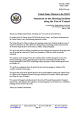 Statement by the Delegation of the United States regarding Nagorno-Karabakh and on the shooting incident along the Line of Contact