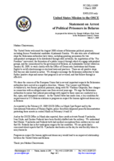 Statement by the Delegation of the United States on Belarus