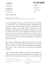 Statement by the Czech Presidency of the Council of the European Union on 1 March commemoration in Armenia