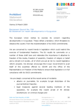 Statement by the Czech Presidency of the Council of the European Union on recent developments in Kyrgyzstan
