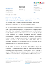 Statement by the Czech Presidency of the Council of the European Union in response to report by the Head of the OSCE Office in Zagreb, Ambassador Jorge Fuentes