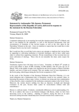 Statement by the Delegation of Latvia in response to the statement by the Russian Federation