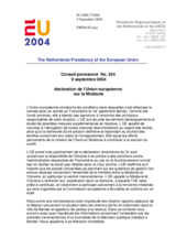 Statement by the Delegation of Netherlands/EU (with the candidate countries Bulgaria, Croatia, Romania and Turkey in alignment) on the situation in the Transdniestrian region of Moldova