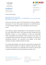 Statement by the Czech Presidency of the Council of the European Union on recent incident on the detention of OSCE MMOs on the road between Zemi Nikosi and Avnevi