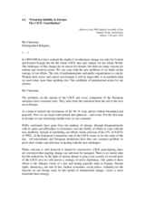 Address by the OSCE Secretary General Wilhelm Höynck Address by the OSCE Secretary General Wilhelm Höynck