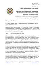 Statement by the Delegation of the United States, session 1