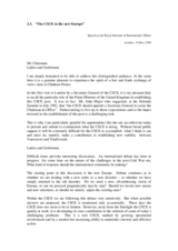 Speech by the OSCE Secretary General Wilhelm Höynck Speech by the OSCE Secretary General Wilhelm Höynck