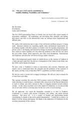 Speech by the OSCE Secretary General Wilhelm Höynck Speech by the OSCE Secretary General Wilhelm Höynck