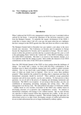 Speech by the OSCE Secretary General Wilhelm Höynck Speech by the OSCE Secretary General Wilhelm Höynck