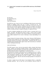 Speech by the OSCE Secretary General Wilhelm Höynck Speech by the OSCE Secretary General Wilhelm Höynck