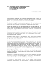 Address by the OSCE Secretary General Wilhelm Höynck Address by the OSCE Secretary General Wilhelm Höynck