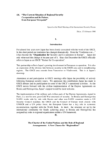 Speech by the OSCE Secretary General Wilhelm Höynck Speech by the OSCE Secretary General Wilhelm Höynck