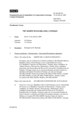 Journal of the 758th Plenary Meeting of the Permanent Council (es)