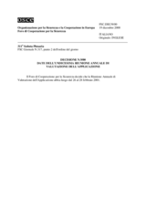 Forum for Security Co-operation Decision No. 9/00 - Dates of the Eleventh Annual Implementation Assessment Meeting (it)