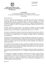 Statement by the Delegation of Moldova in response to the report by the Special Representative of the CiO, Ambassador Charalampos Christopoulos