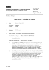 Journal of the 578th Plenary Meeting of the Forum for Security Co-operation (fr)
