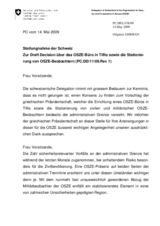 Statement by the Delegation of Switzerland on OSCE presence in Georgia (de)