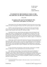 Statement by the Czech Presidency of the Council of the European Union in response to report by the Head of the OSCE Action against Terrorism Unit, Raphael F. Perl