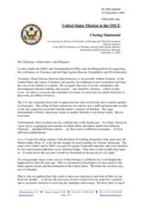 Statement by the Delegation of the United States, closing session