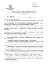Statement by the Delegation of Ukraine on the Eastern Partnership Prague Summit, 7 May 2009