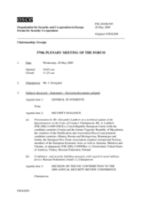 Journal of the 579th Plenary Meeting of the Forum for Security Co-operation