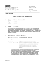 Journal of the 429th Plenary Meeting of the Forum for Security Co-operation (de)