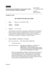 Journal of the 429th Plenary Meeting of the Forum for Security Co-operation (es)