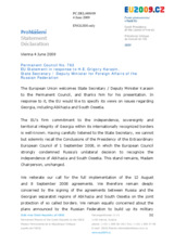 Statement by the Czech Presidency of the Council of the European Union in response to the address by the State Secretary, Deputy Minister for Foreign Affairs of the Russian Federation, Grigory Karasin