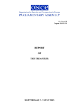 Report by the Parliamentary Assembly Treasurer