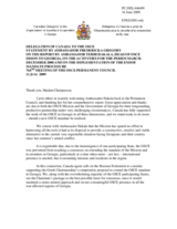 Statement by the Delegation of Canada in response to the report by the Head of the OSCE Mission to Georgia, Ambassador Terhi Hakala
