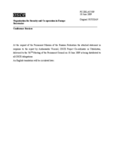 Statement by the Delegation of the Delegation of the Russian Federation in response to the report by the OSCE Project Coordinator in Uzbekistan, Ambassador Istvan Venczel (ru)
