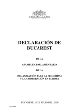 2000 Bucharest declaration (es)
