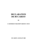 2000 Bucharest declaration (fr)