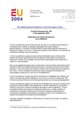 Statement by the Delegation of Netherlands/EU (with the candidate countries Bulgaria, Croatia, Romania and Turkey in alignment) on the situation in the Transniestrian region of Moldova