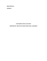 1996 Stockholm declaration