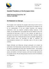 Statement by the Swedish Presidency of the Council of the European Union on the 6th round of the Geneva talks