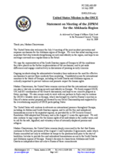 Statement by the Delegation of the United States on the 1st meeting of the incident prevention and response mechanisms in Gali on 14 July