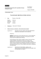 Journal of the 771st Plenary Meeting of the Permanent Council