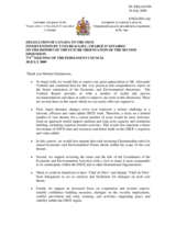 Statement by the Delegation of Canada in response to Charimanship's Report on the Future Orientation of the Second Dimension
