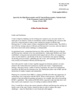Address by the High Representative and European Union Special Representative in Bosnia and Herzegovina, Ambassador Valentin Inzko