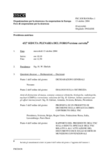 Journal of the 432nd Plenary Meeting of the Forum for Security Co-operation/Revised reissue (it)