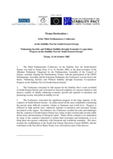 Tirana Declaration of the Third Parliamentary Conference on the Stability Pact for South-Eastern Europe