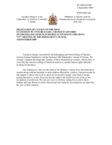 Statement by the Delegation of Canada on violence against journalists and human rights defenders in the Russian Federation
