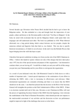 Address by the Minister of Foreign Affairs of the Republic of Slovenia, as incoming Chair of the OSCE