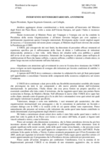 Intervento sottosegretario Sen. Antonione, Delegazione dell'Italia