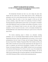 Report to the Standing Committee of Heads of Delegations