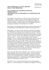 UK Statement by Baroness Symons of Vernham Dean, Minister of State for Foreign & Commonwealth Affairs