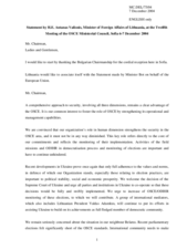 Statement by H.E. Antanas Valionis, Minister of Foreign Affairs of Lithuania